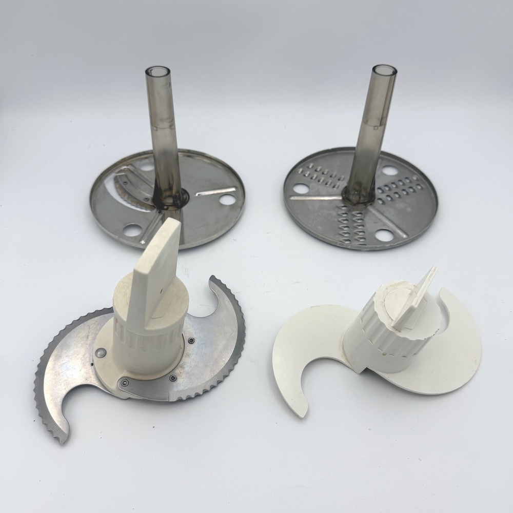 Sunbeam Le Chef Food Processor 14-11 Blades & Discs Set Silver White 4 Pieces